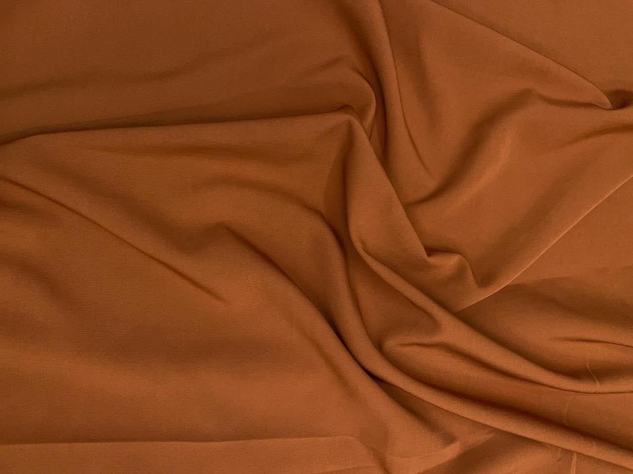 Brown Plain Banana Crepe Fabric