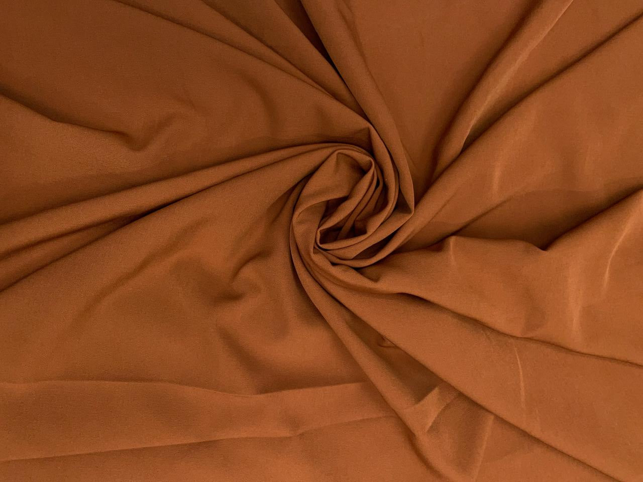 Brown Plain Banana Crepe Fabric