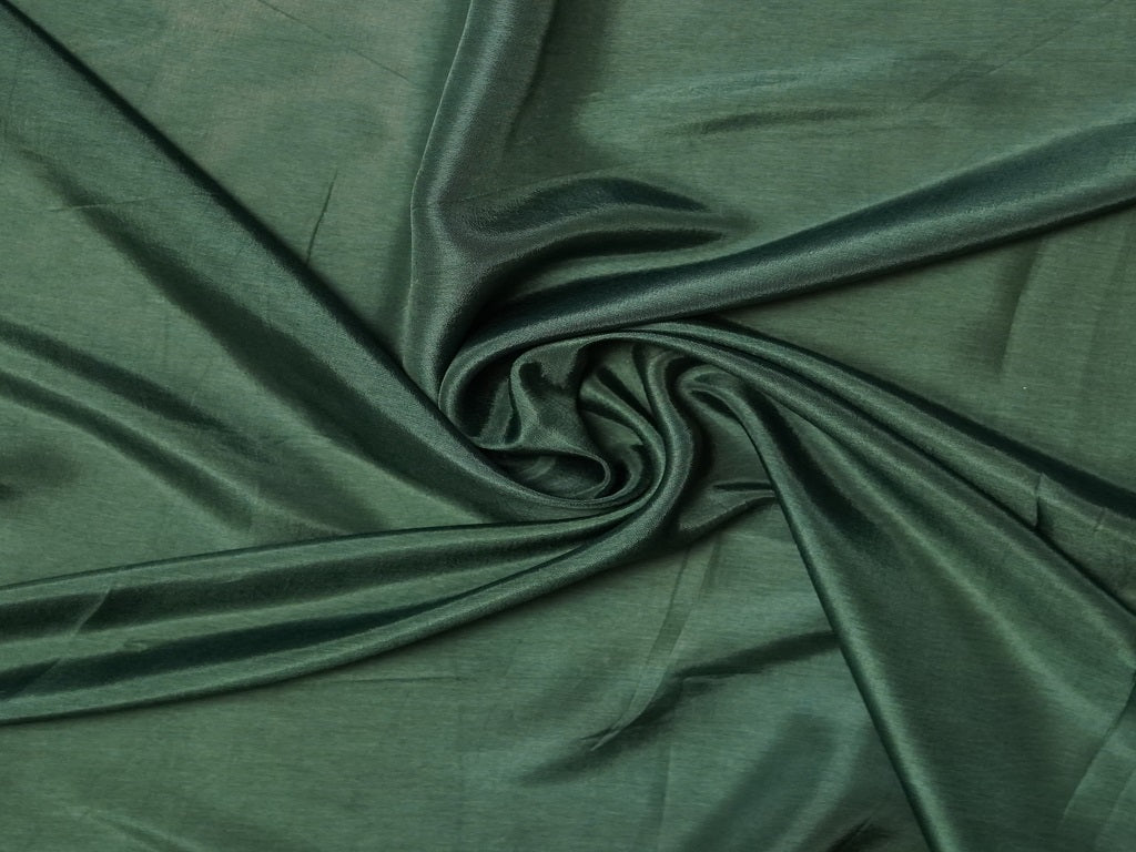 Bottle Green Plain Viscose Dola Silk Fabric Jayshree Fabric