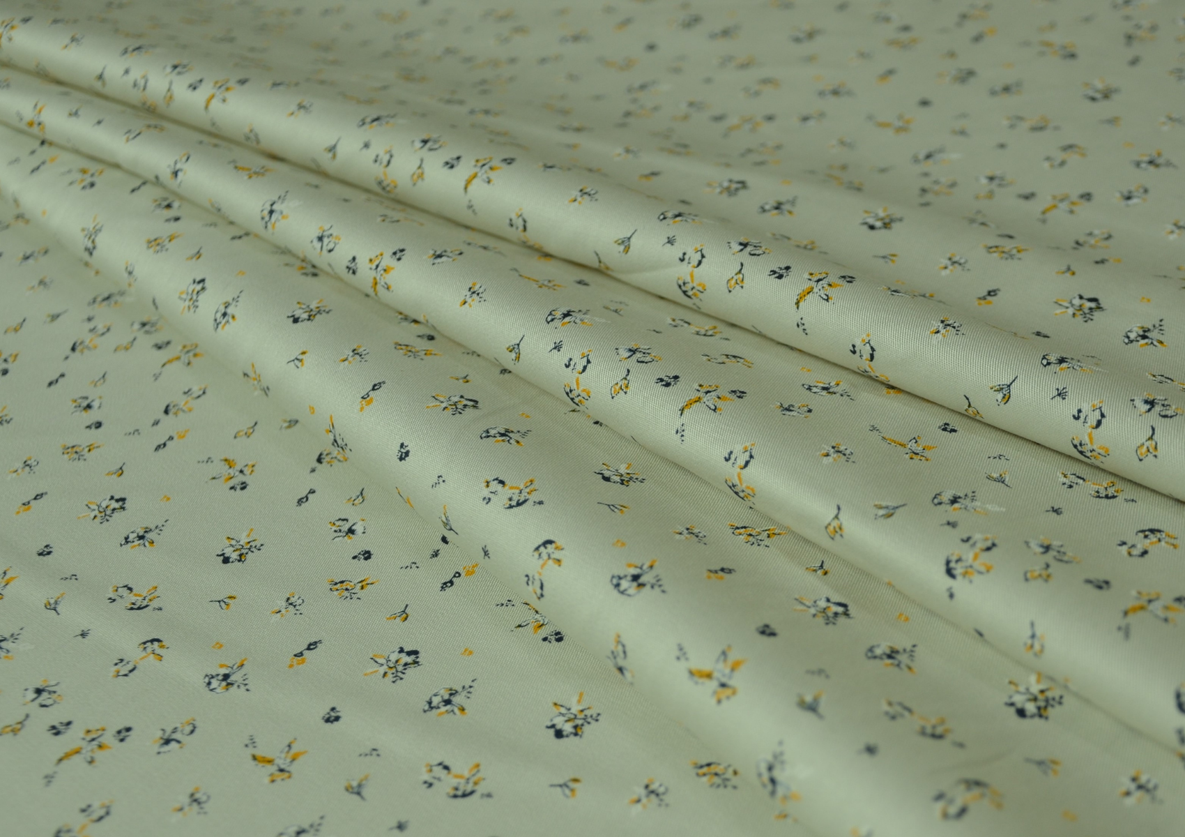 Cream Floral Cotton Fabric