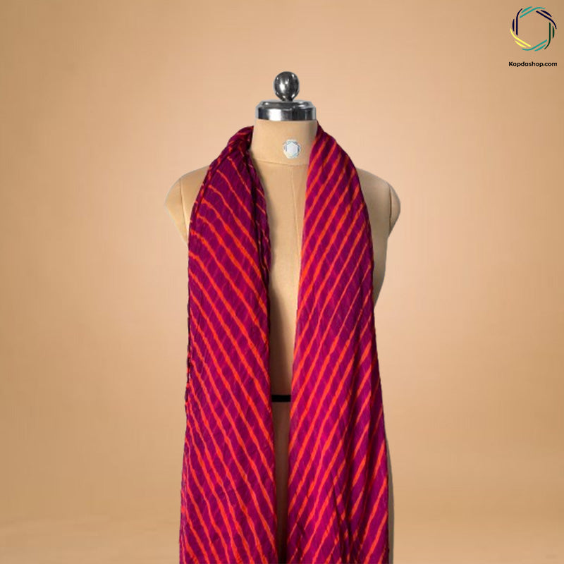Maroon Leheriya Georgette Dupatta Kapdashop