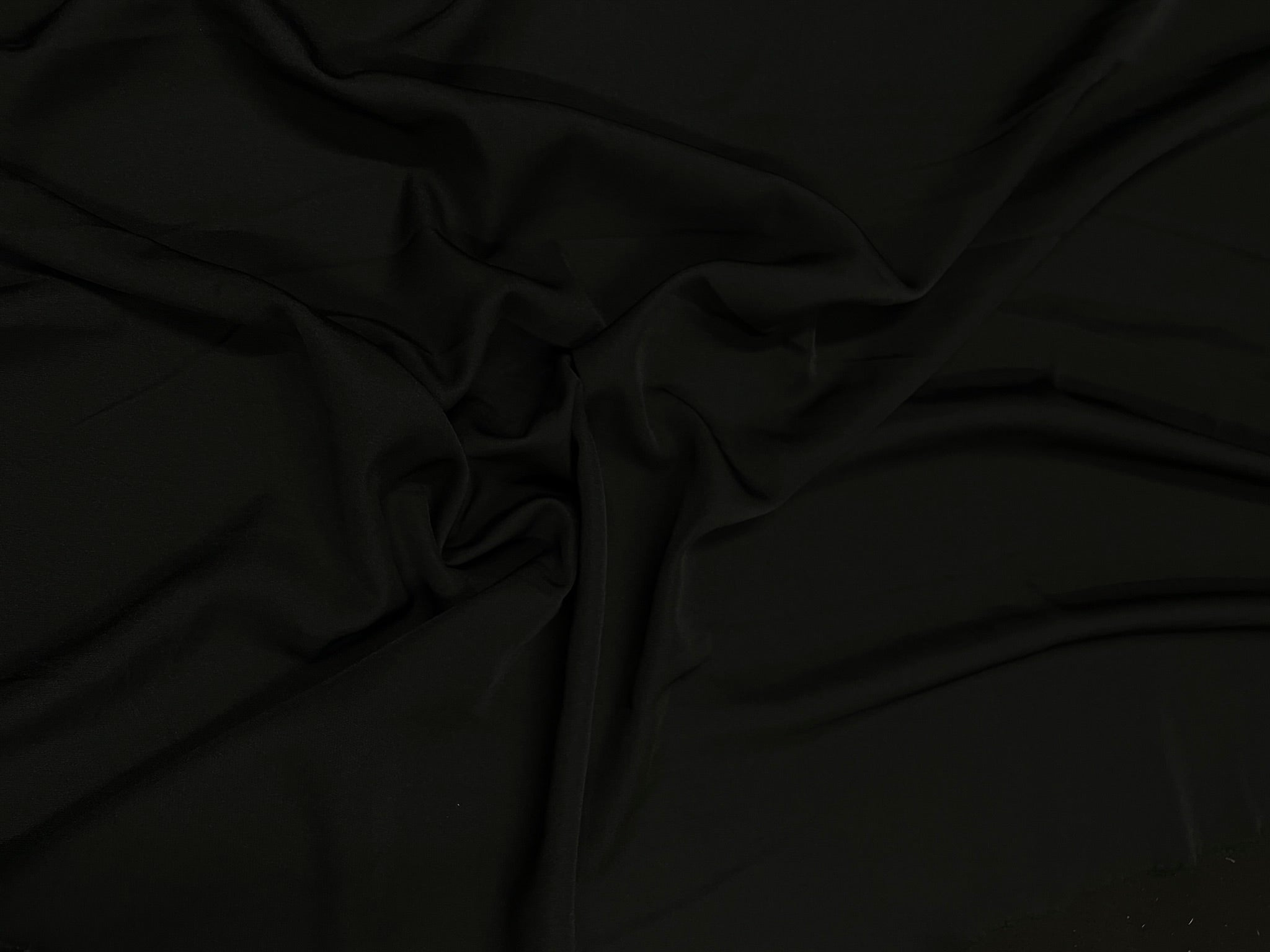 Black Plain Banana Crepe Fabric