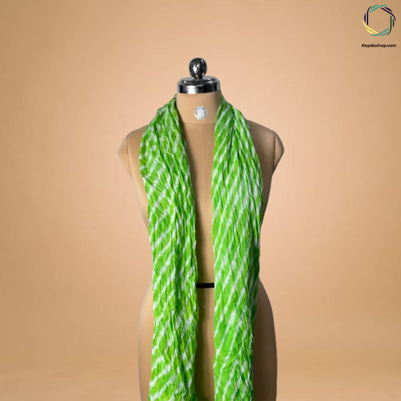 Green Lehariya Georgette Dupatta Kapdashop