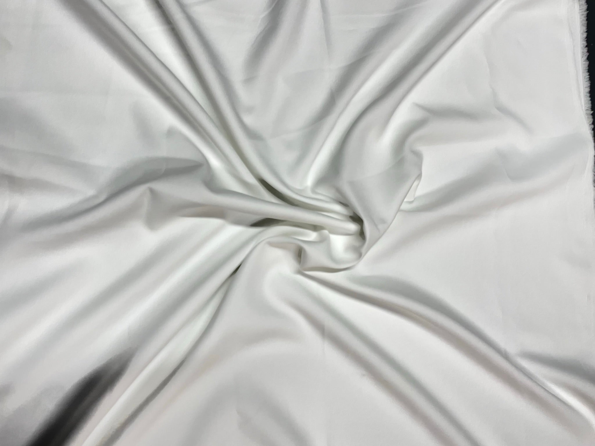 White Plain Banana Crepe Fabric