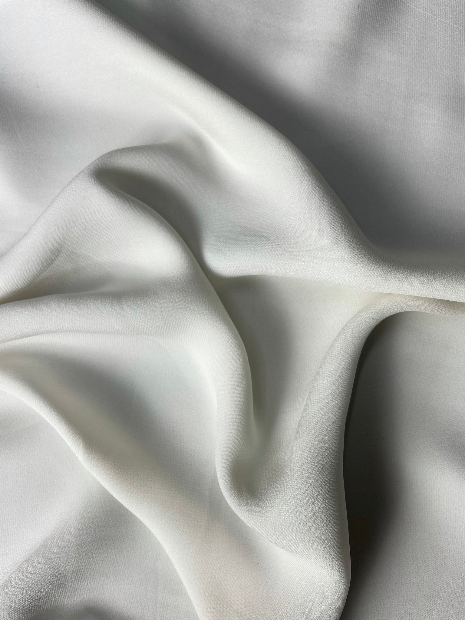 KSJ - White Plain Dyeable Double Georgette Fabric (Per Meter - 166)