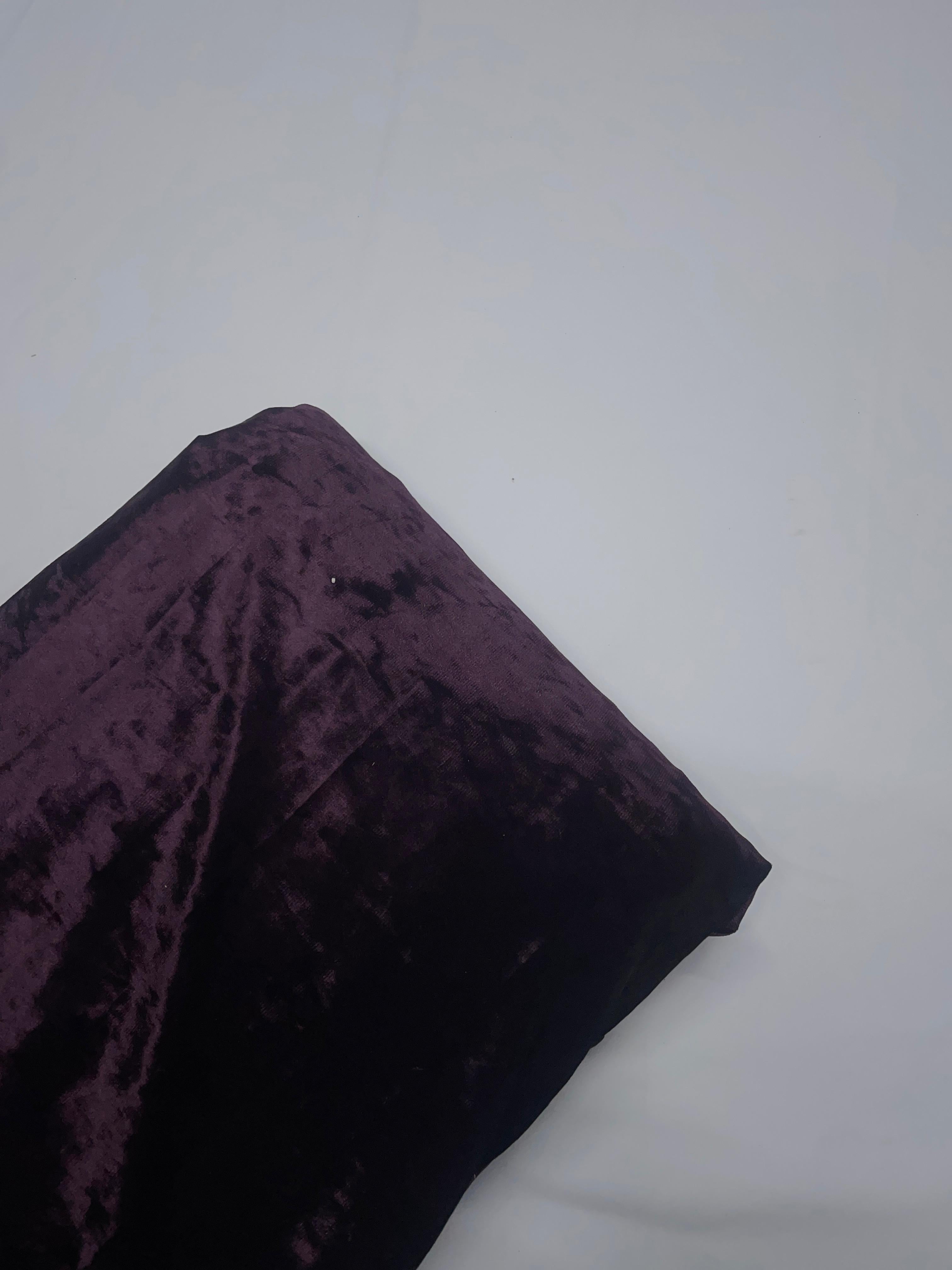 Dark Wine Imported Ice Velvet Lycra Fabric Kapdashop