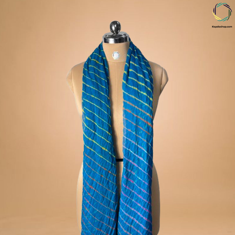 Blue Leheriya Georgette Dupatta Kapdashop