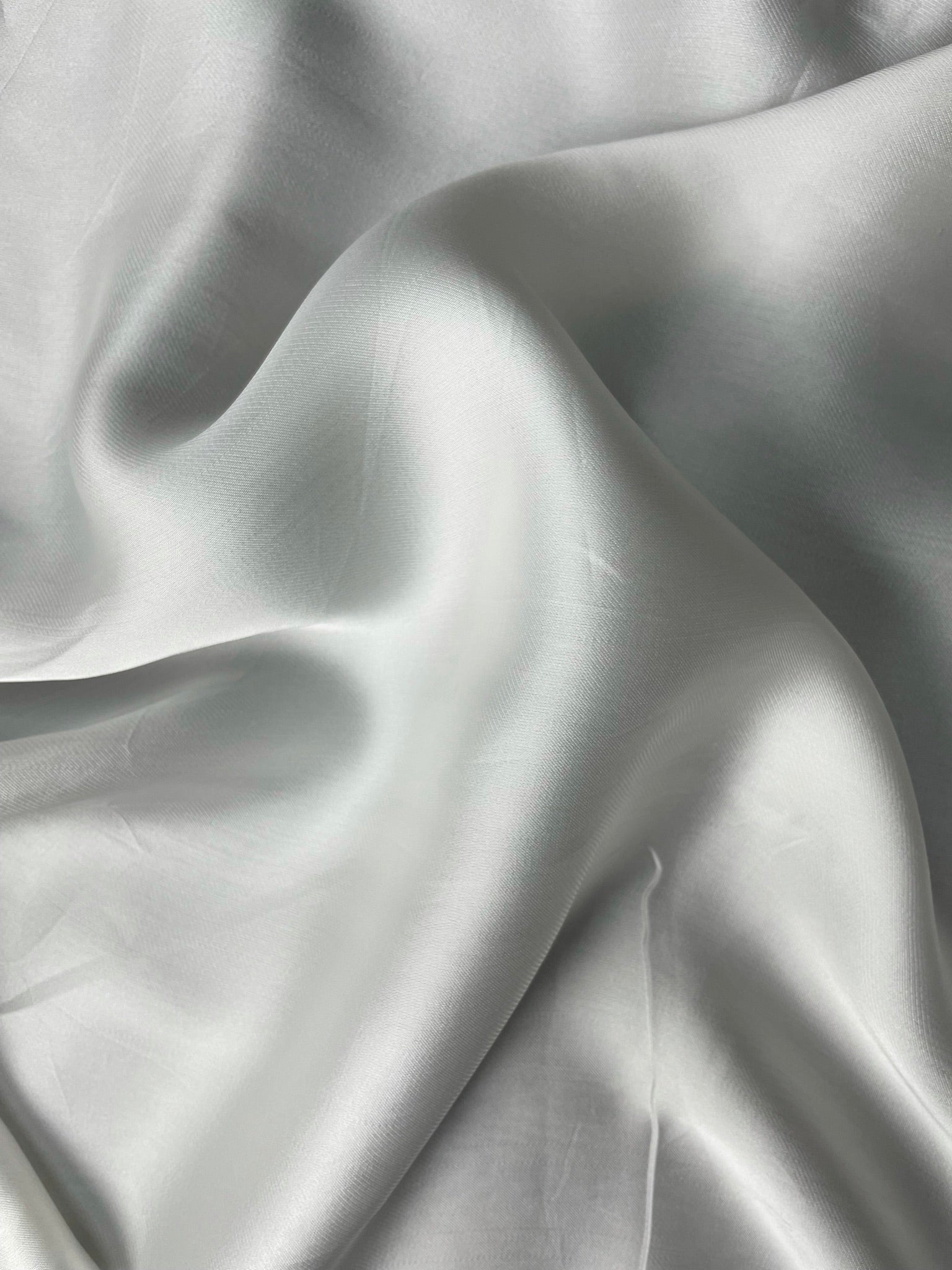 KSJ - White Plain Dyeable Semi Organza Satin Fabric (Per Meter - 71)