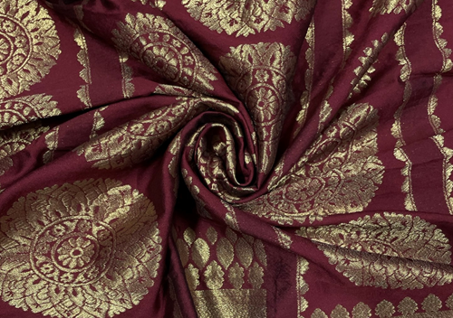 Abstract Kali Semi Brocade Viscose Fabric