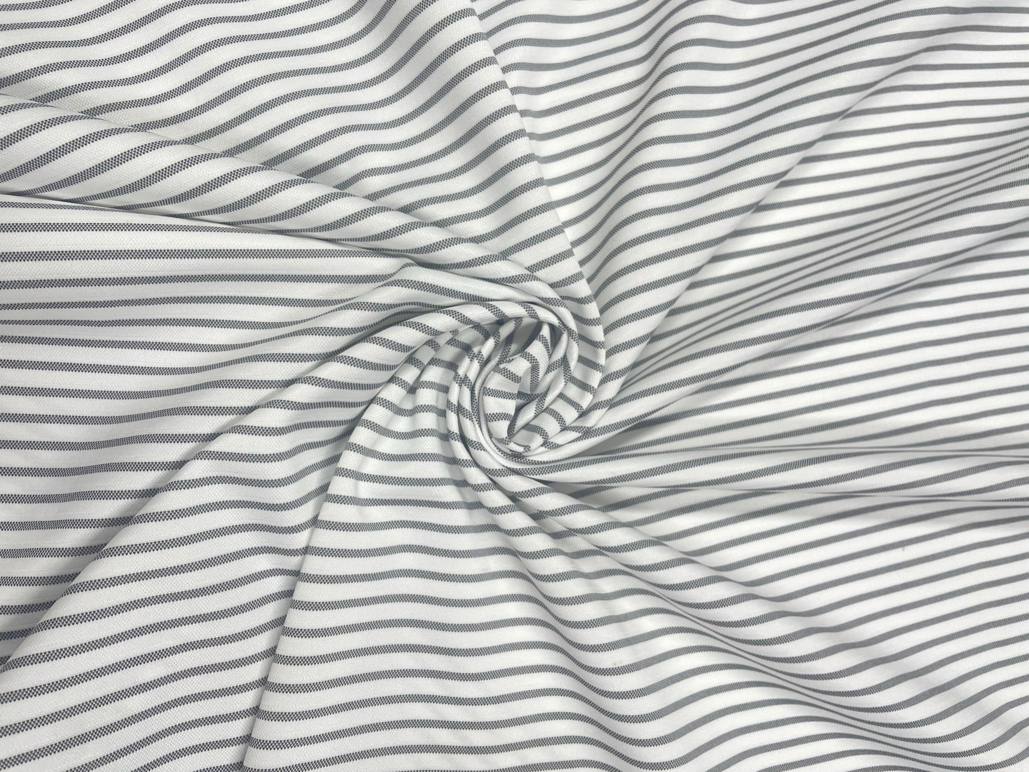 White Stripes Zara Lycra Fabric