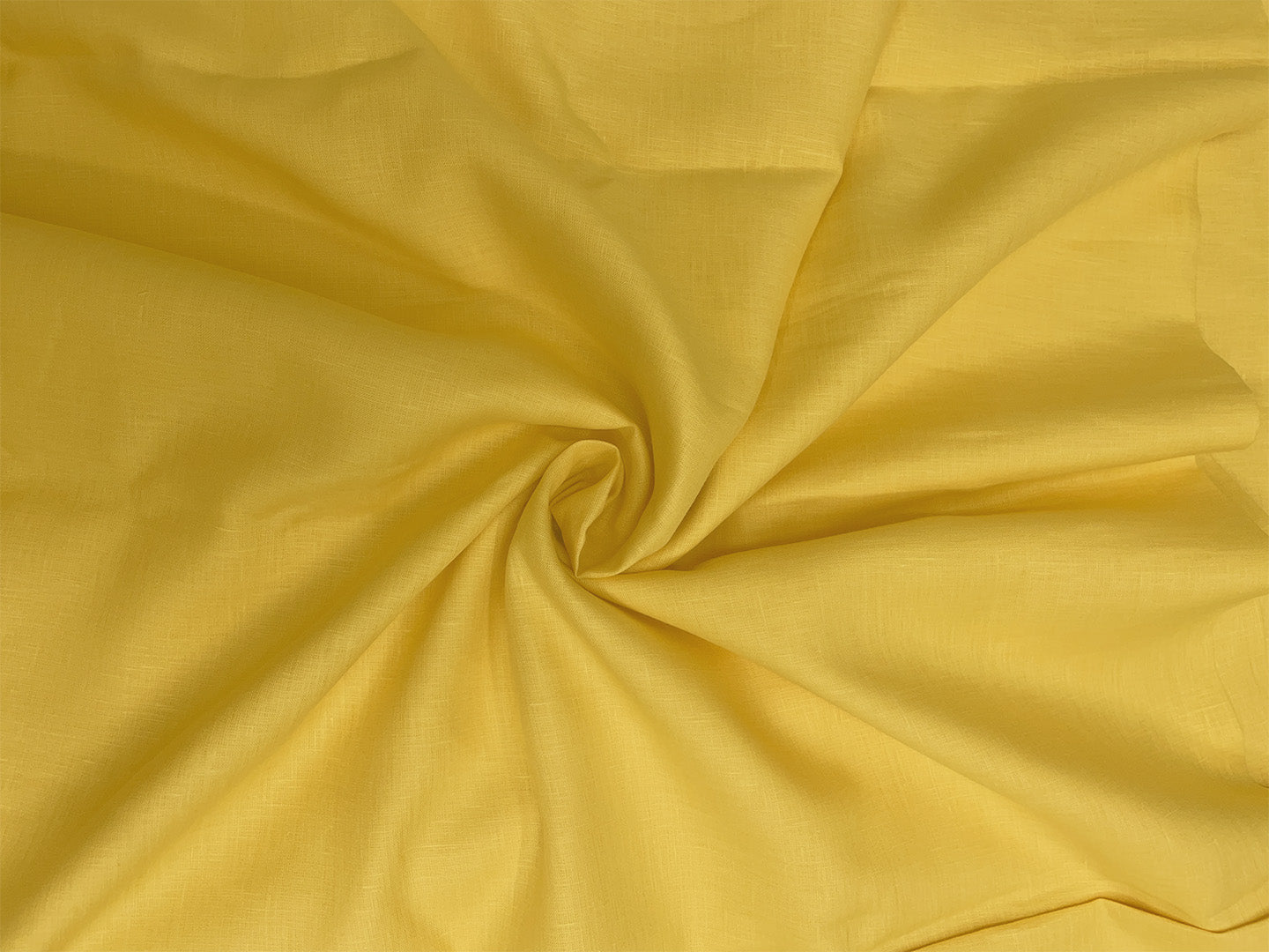 Yellow Plain Pure Linen Fabric - 60 Lea