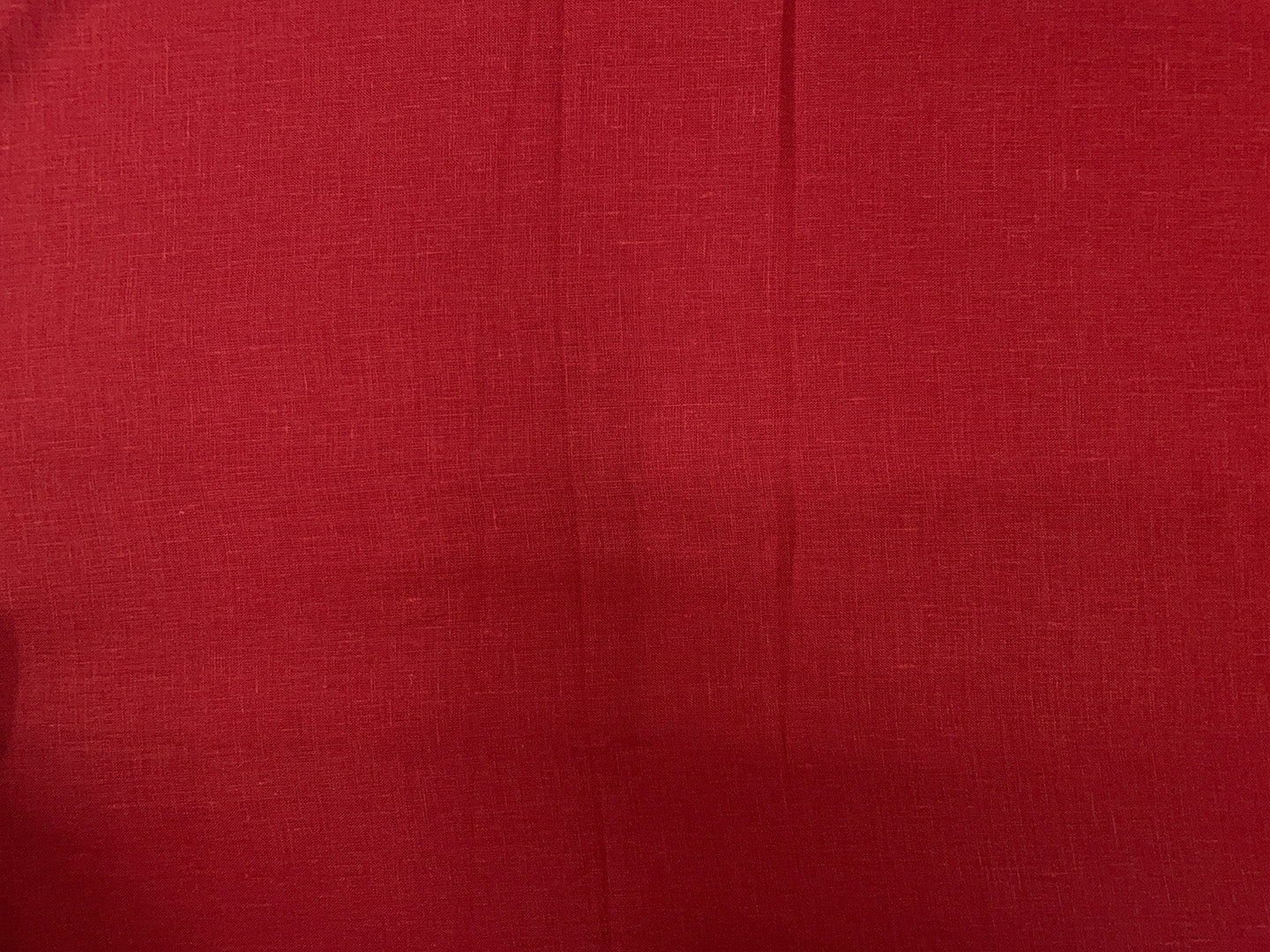 Blood Red Plain Pure Linen Fabric - 60 Lea