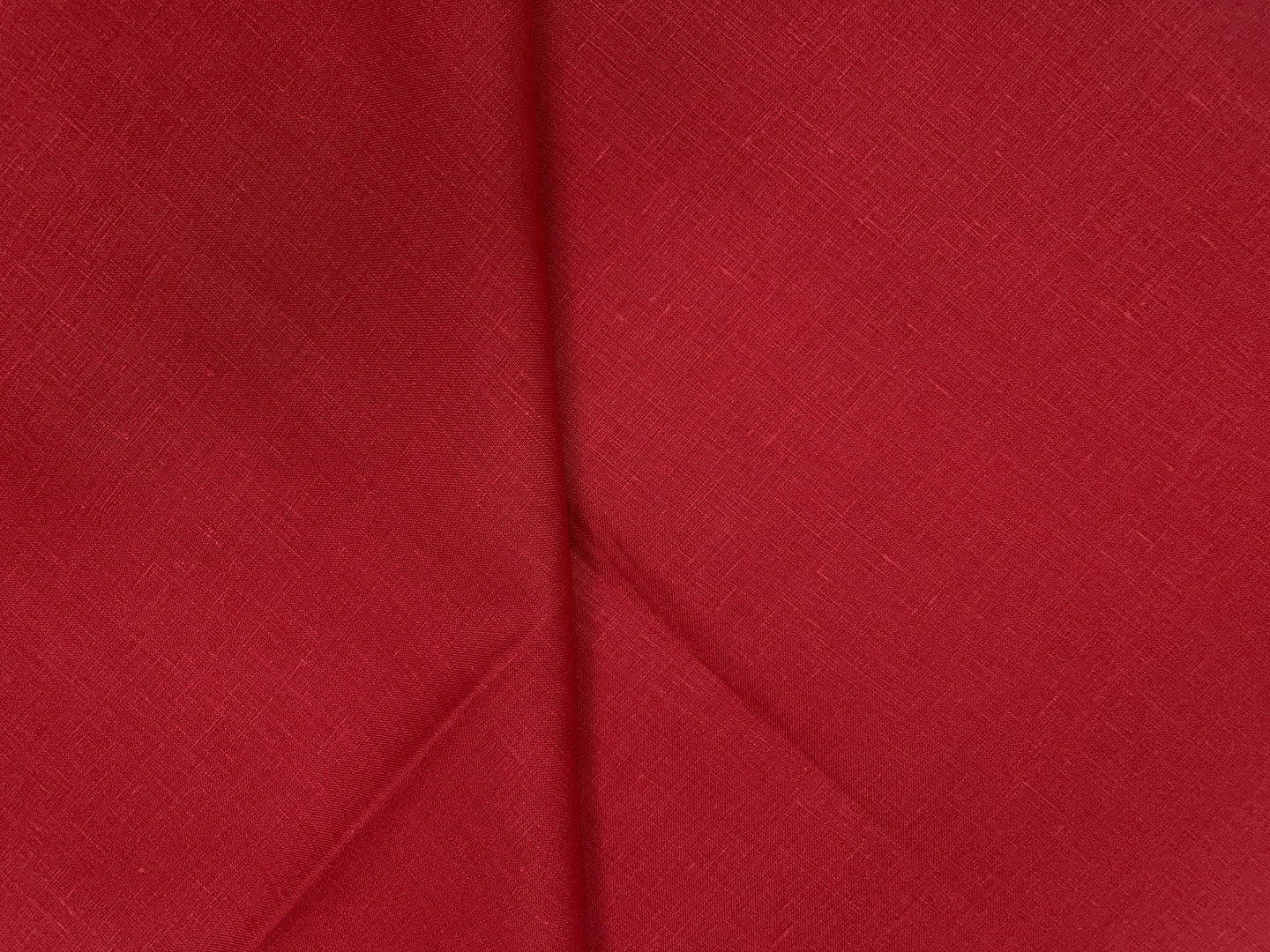 Blood Red Plain Pure Linen Fabric - 60 Lea