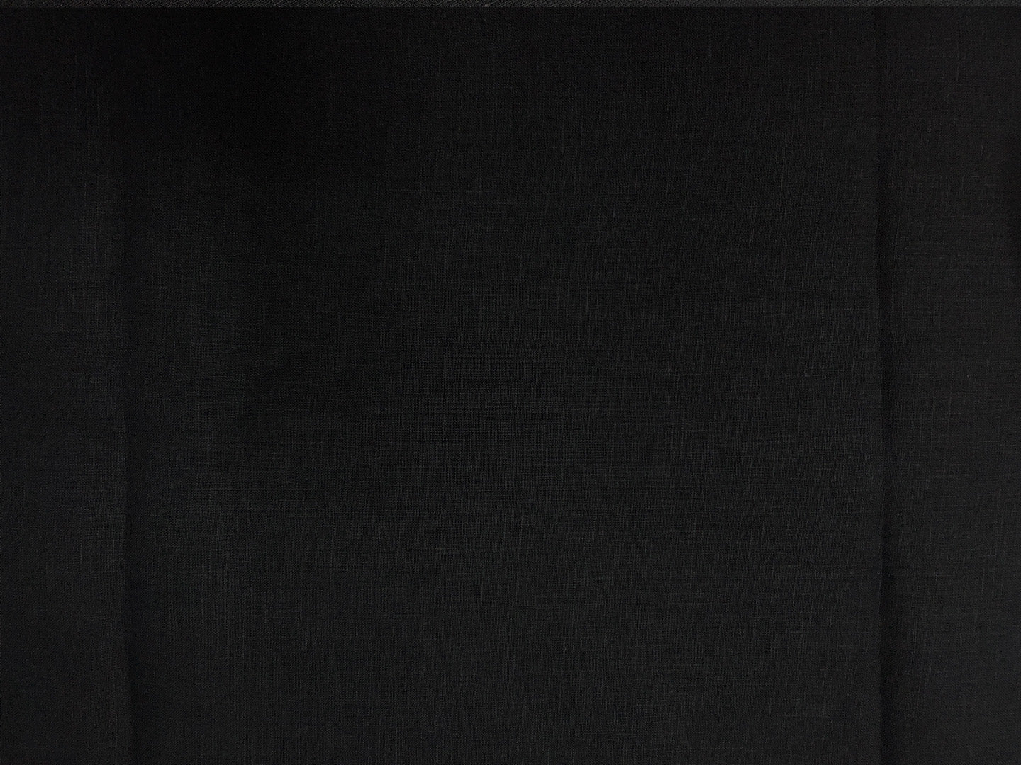 Charcoal Black Plain Pure Linen Shirting Fabric - 60 Lea