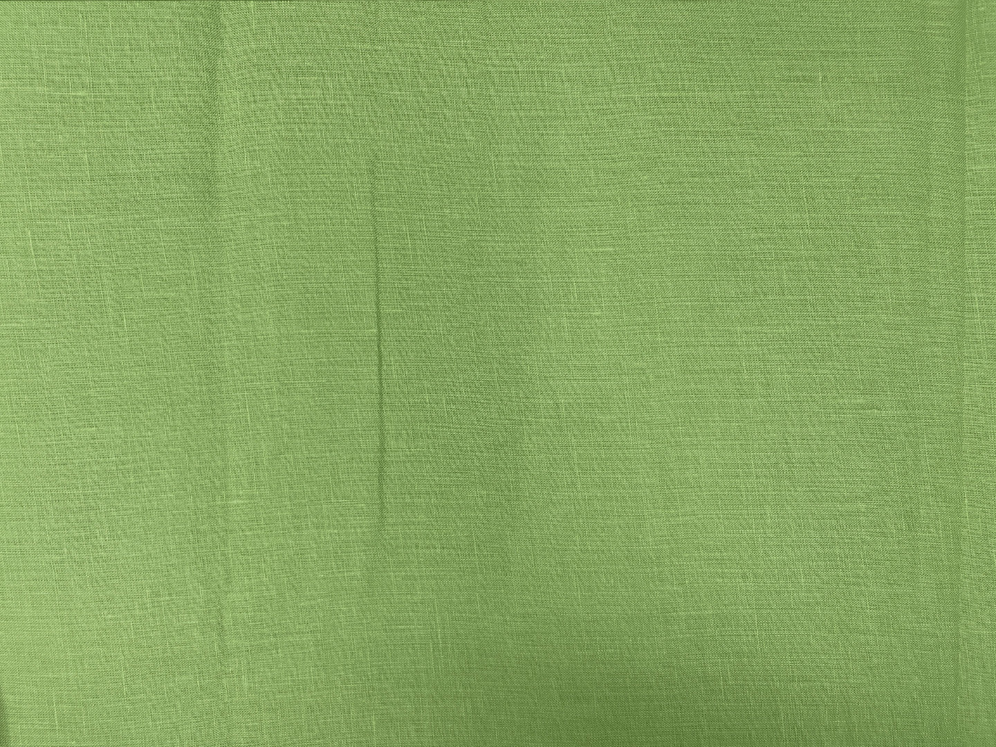 Pista Green Plain Pure Linen Fabric - 60 Lea