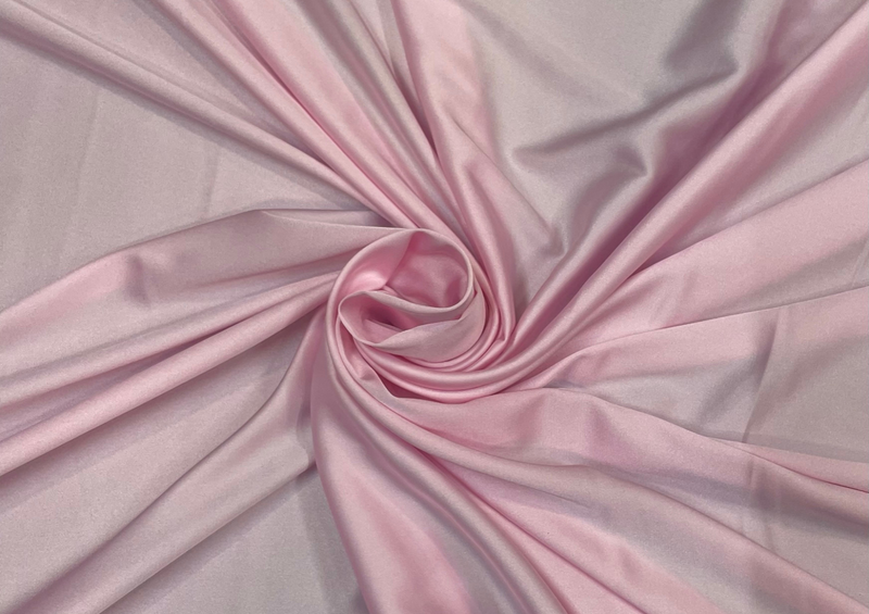 Baby Pink Plain Armani Satin Fabric