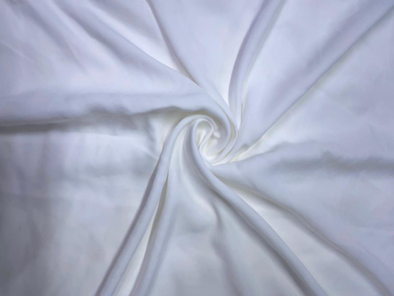 White Plain Japanese crepe Fabric KTEX