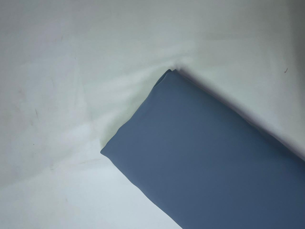 Greys Blue Plain Japanese crepe Fabric N744 KTEX