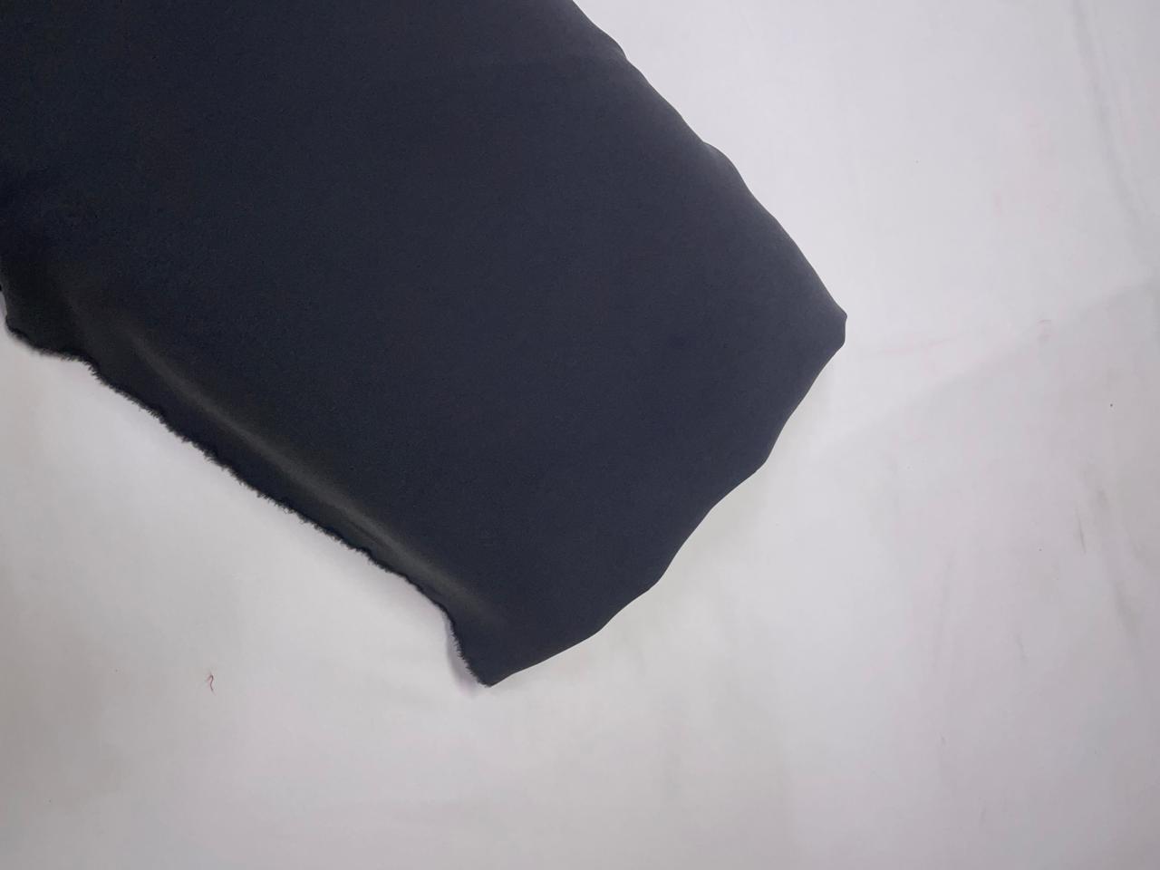 Dark Grey Plain Japanese Crepe Fabric KTEX