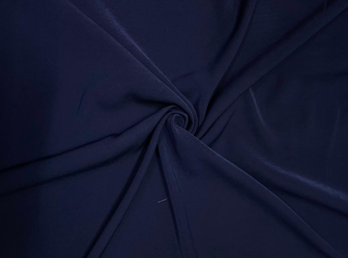 Navy Blue Plain Japanese crepe Fabric N54D KTEX