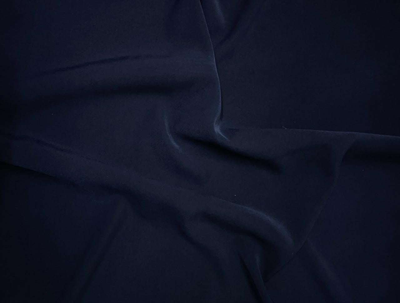 Navy Blue Plain Japanese crepe Fabric N54D KTEX