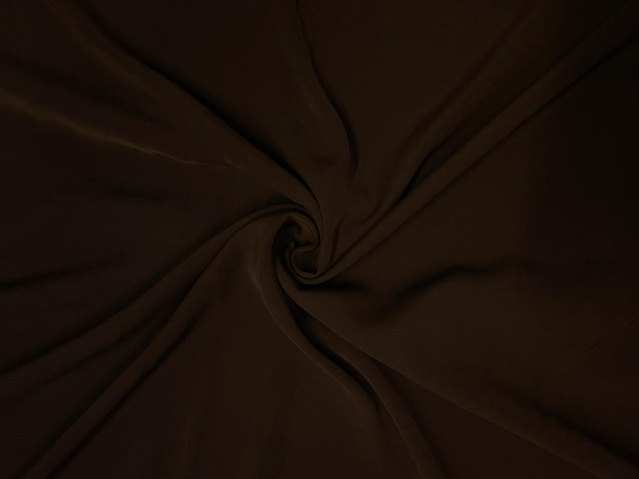 Brown Plain Japanese crepe Fabric N231 KTEX