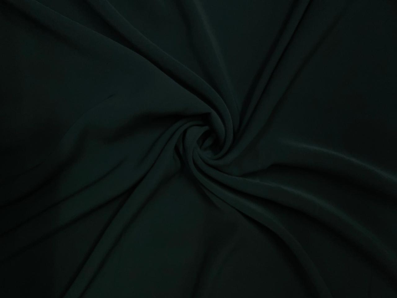 Bottle Green Plain Japanese crepe Fabric KTEX