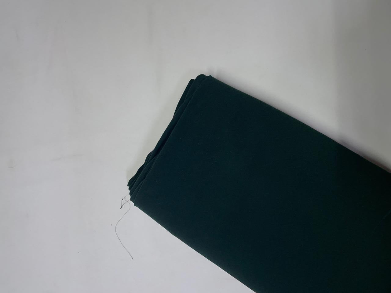 Bottle Green Plain Japanese crepe Fabric KTEX
