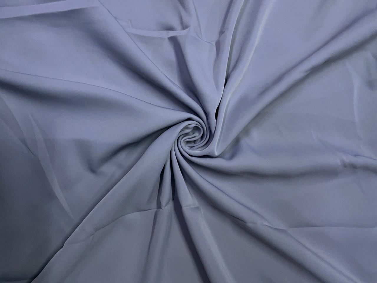 Grey Plain Japanese Crepe Fabric KTEX