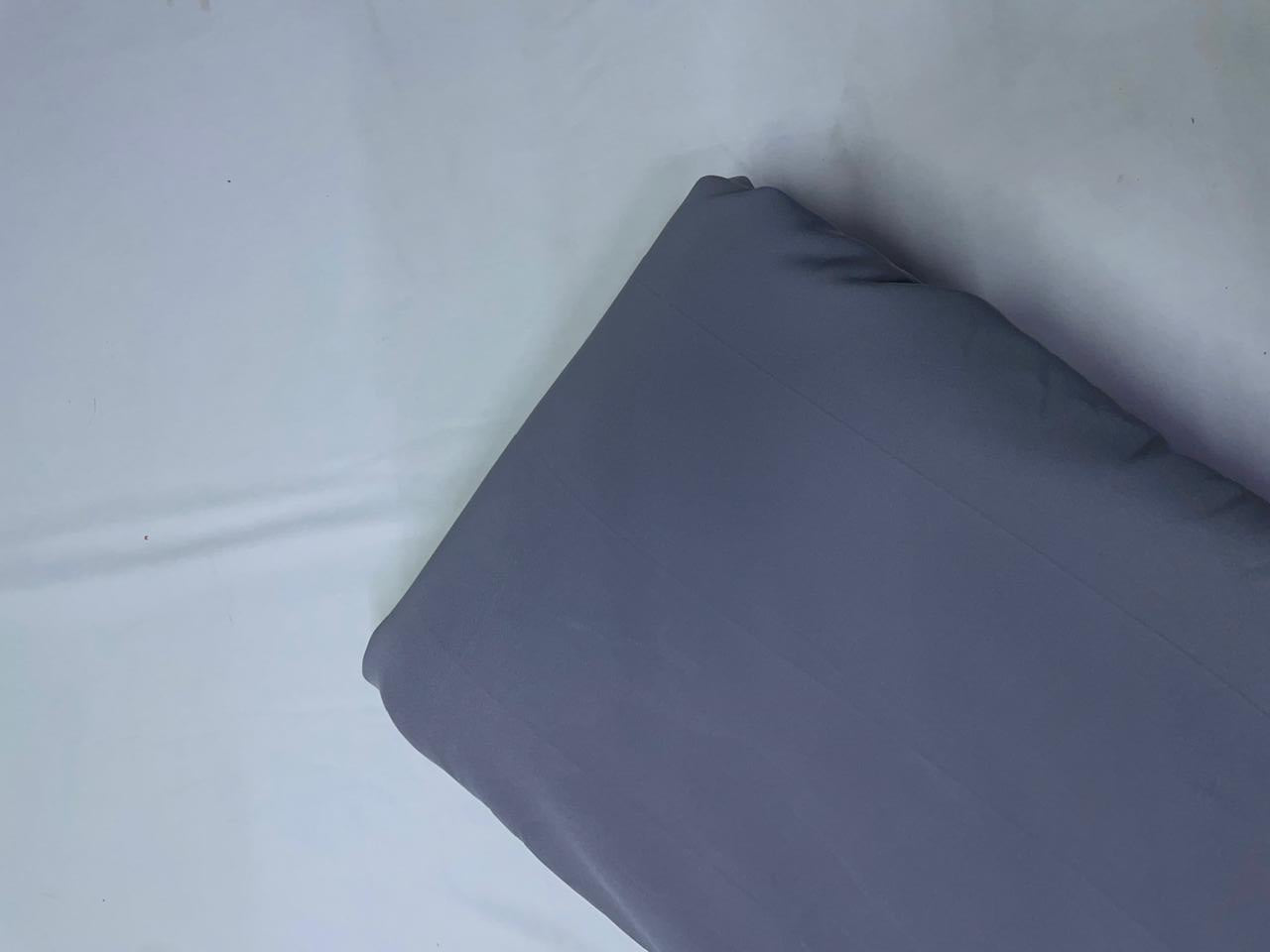 Grey Plain Japanese Crepe Fabric KTEX