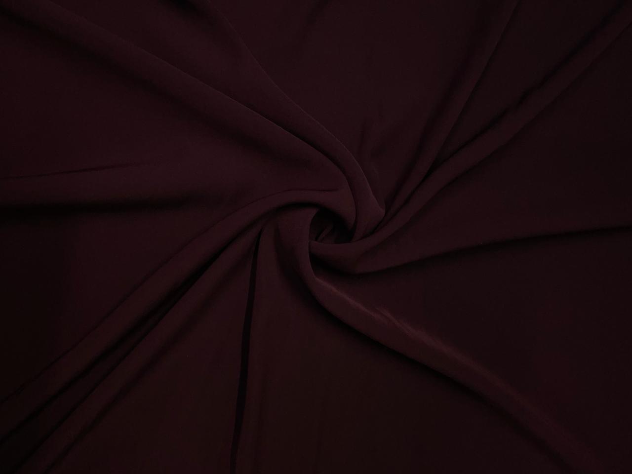Dark Wine Plain Japanese Crepe Fabric KTEX