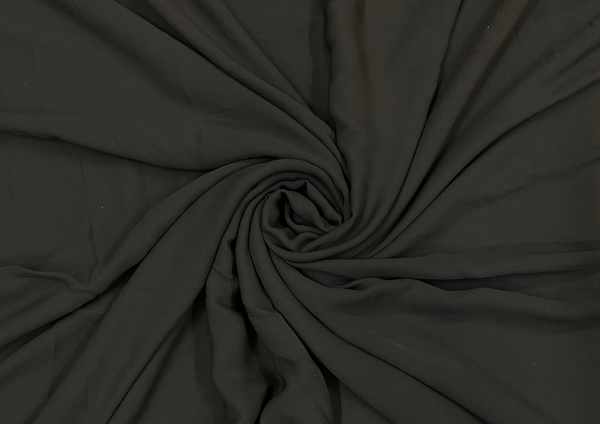 Black Plain Heavy Georgette Fabric