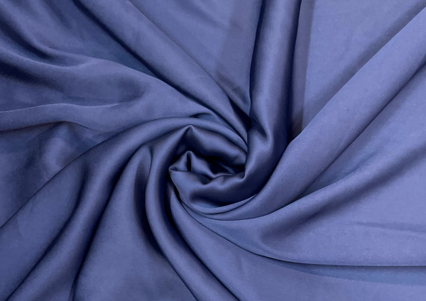 Blue Plain Armani Satin Fabric