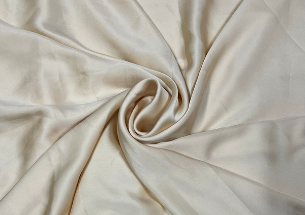 Cream Plain Armani Satin Fabric