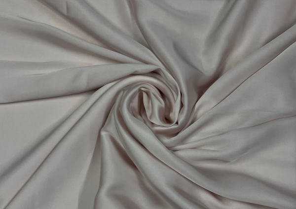 Off-White Plain Armani Satin Fabric