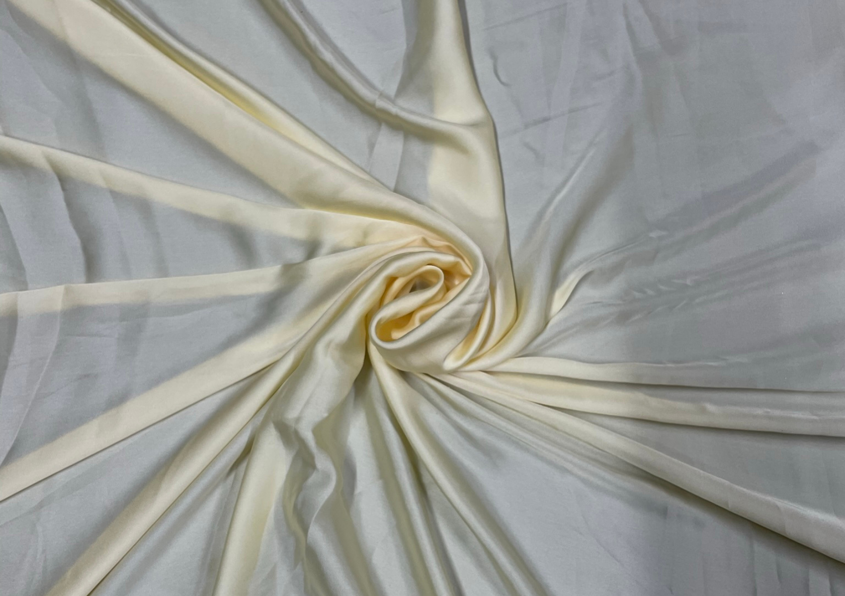 Light Yellow Plain Armani Satin Fabric