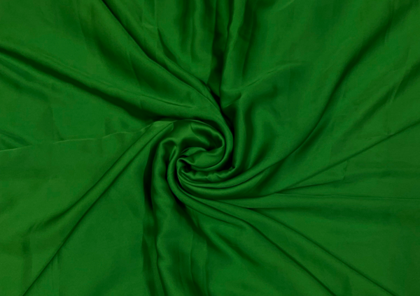 Green Plain Armani Satin Fabric
