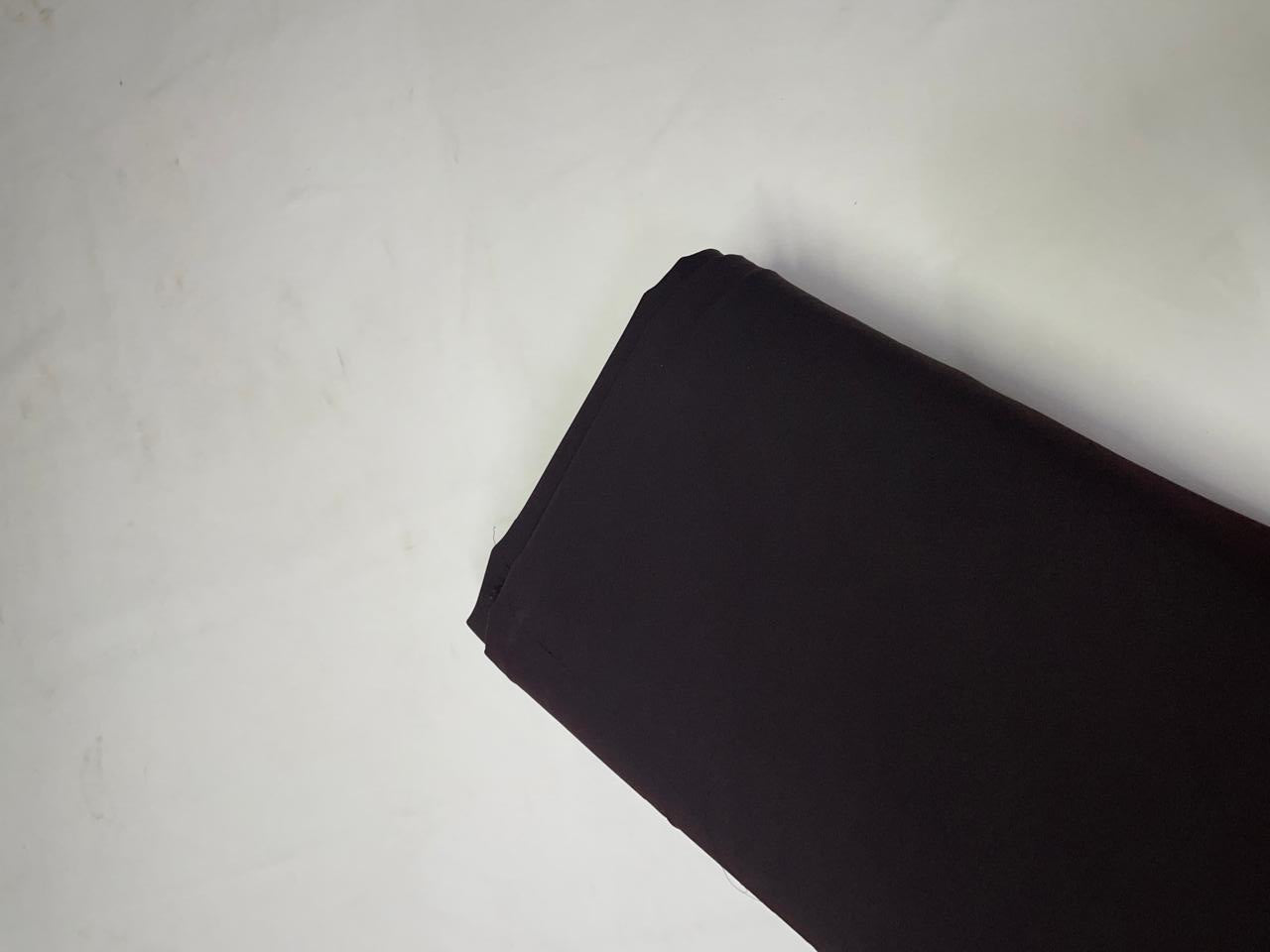 Dark Brown Plain Japanese Crepe Fabric KTEX