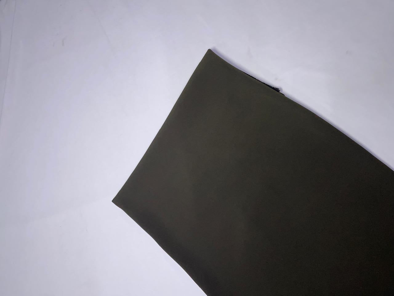 Olive Green Plain Japanese Crepe Fabric KTEX