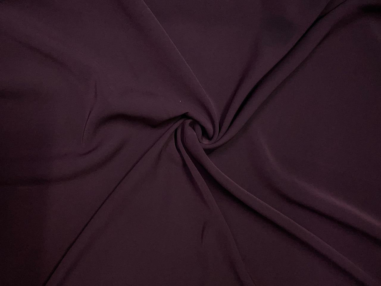 Wine Plain Japanese Crepe Fabric KTEX