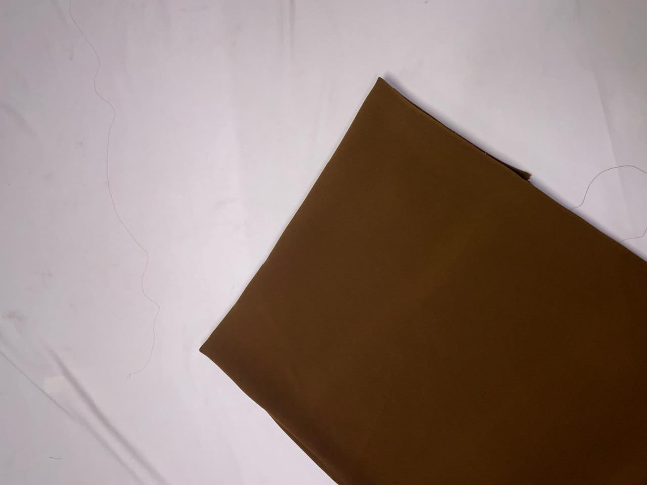 Brown Plain Japanese Crepe Fabric KTEX