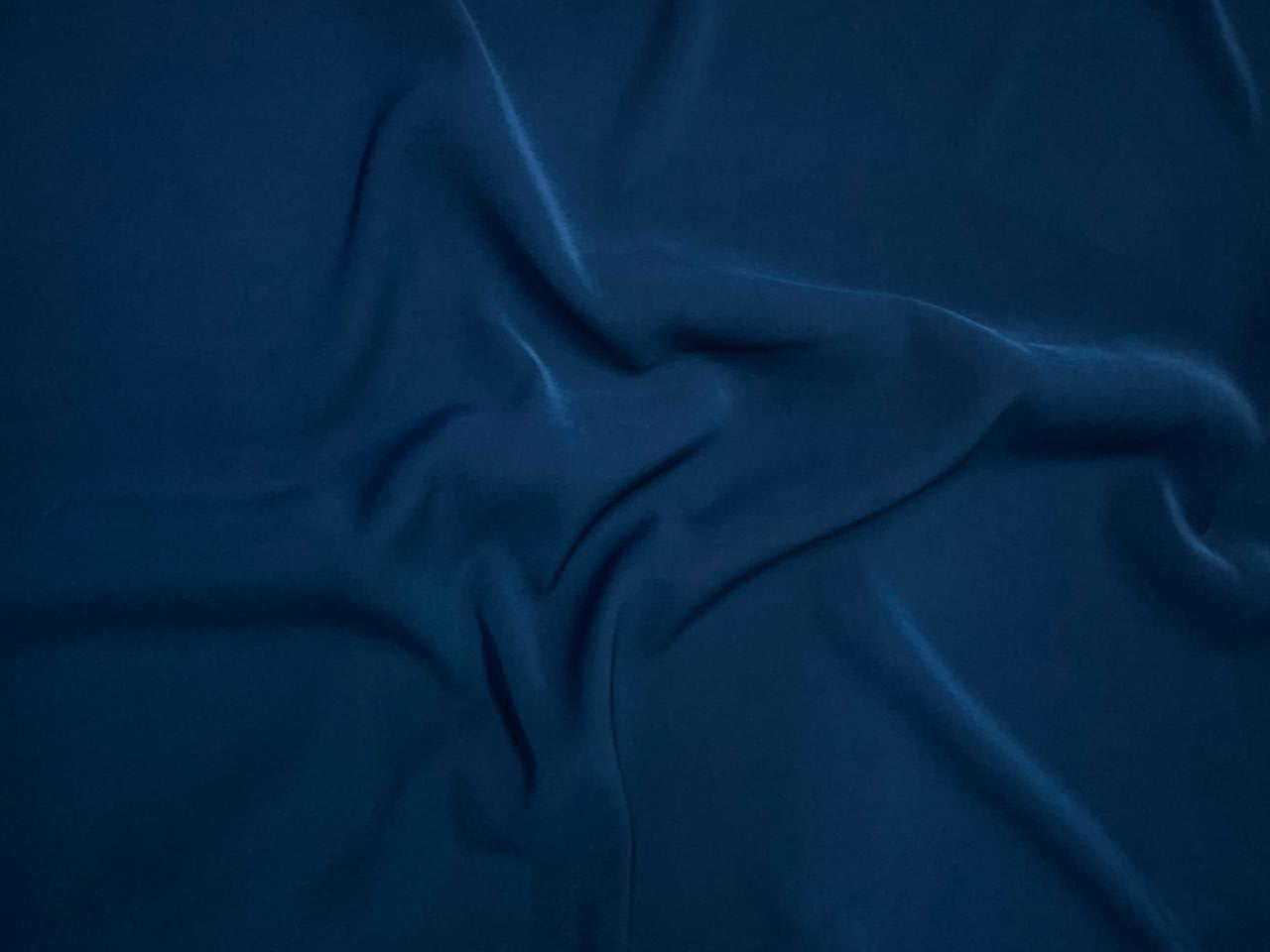 Teal Blue Plain Japanese Crepe Fabric KTEX