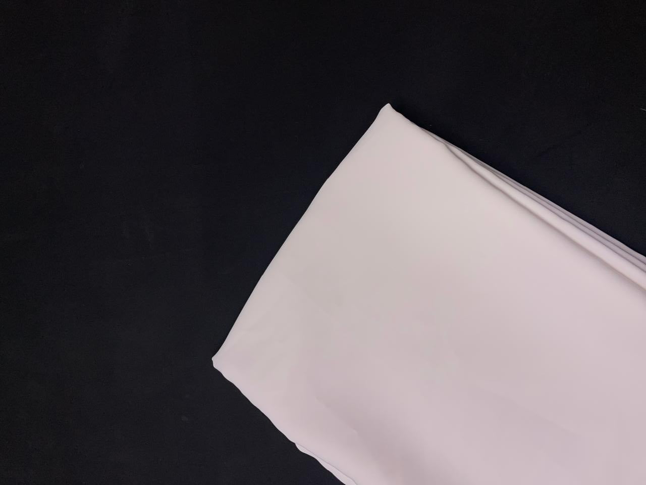 Off White Plain Japanese Crepe Fabric KTEX