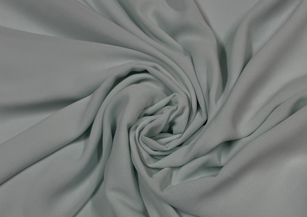 Grey Plain Triple Georgette Fabric