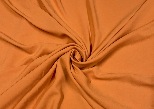 Safety Orange Plain Cross Georgette Fabric