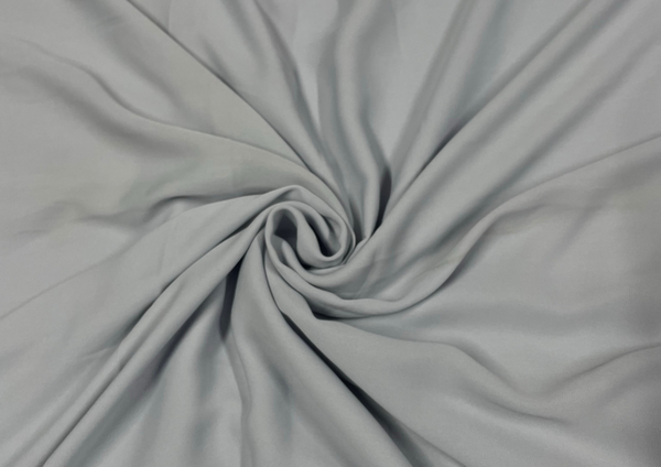 Grey Plain Cross Georgette Fabric