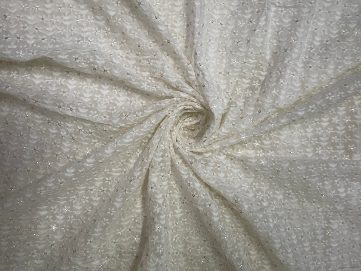 White Dyeable Viscose Georgette Fabric KTEX