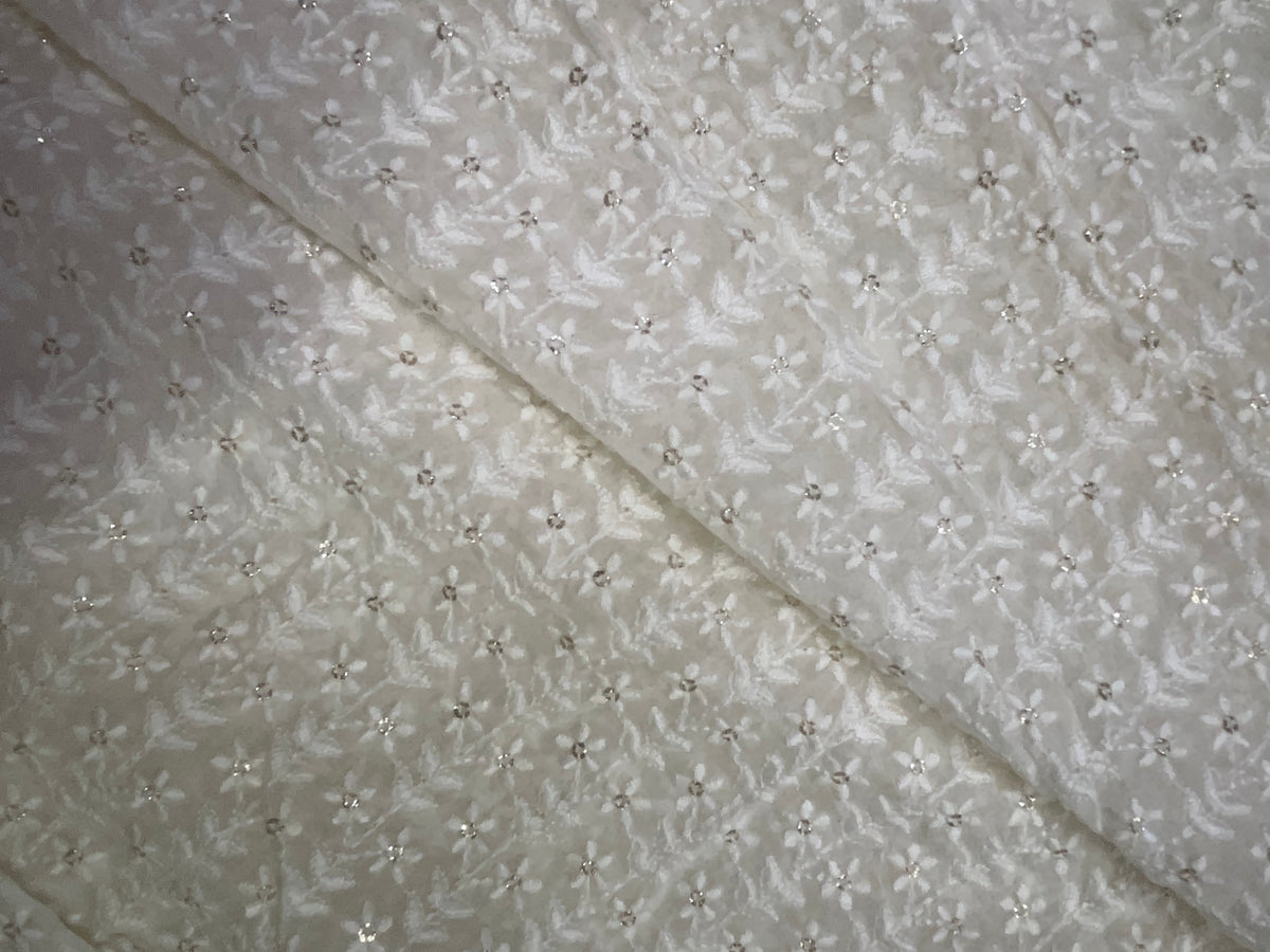 White Dyeable Viscose Georgette Fabric KTEX