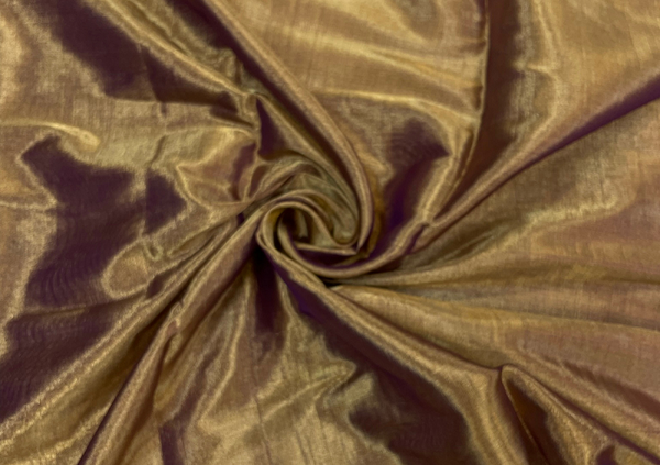 Pure Silk Tissue Purple Gold