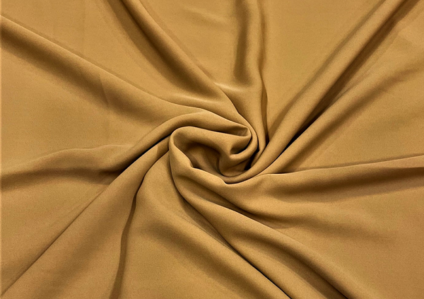 Dark Gold Plain Heavy Georgette Fabric